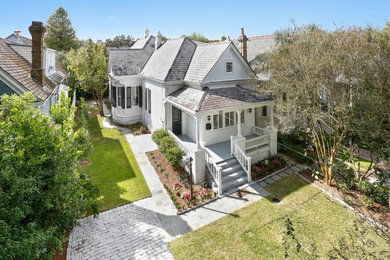 Inspiration for a large victorian home design remodel in New Orleans
