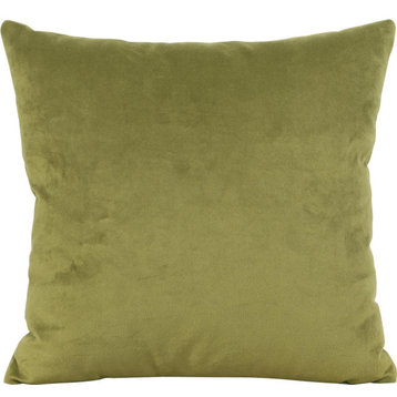 HOWARD ELLIOTT BELLA Pillow Throw 24x24 Moss Green Polyester Velvet