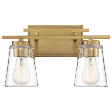 Savoy House 8-1020-2-322 Calhoun 2-Light Bathroom Vanity Light in Warm Brass