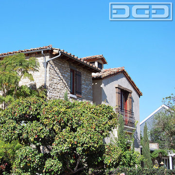 Tuscan Style Home in Newport Beach, CA With Decorative Shutter Hardware