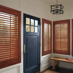 Contemporary Auburn Entrance Custom Window Shutters by Hunter Douglas - Interior Shutters