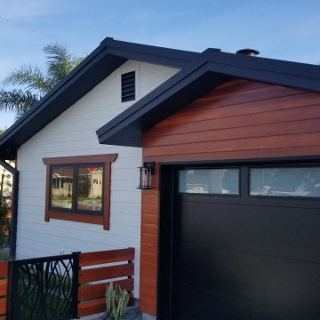 Matte Black Metal Roofing: Modern Craftsman Home