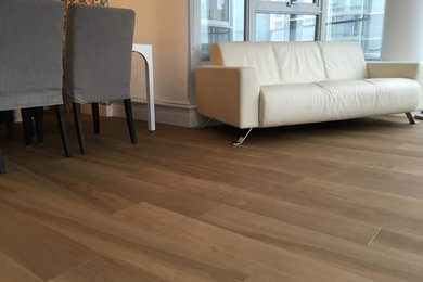 Example of a trendy living room design in Vancouver