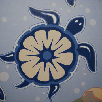 Beach Themed Boys Room Mural