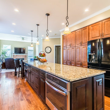 Traditional Kitchen with Oversized Island
