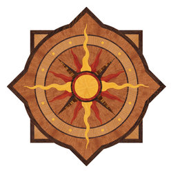 Oshkosh Designs - Del Sol Wood Deco, 20" Unfinished, 5/16" Thick - Floor Medallions And Inlays