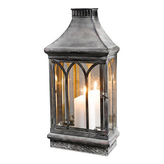Wall Mount Mirror Candle Lantern, Clear Glass - Rustic - Candleholders - by  Pier Surplus | Houzz