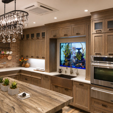 Kitchen Aquarium Backsplash Design