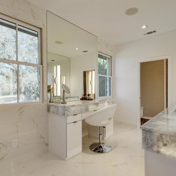 Modern Marble Master Bathroom