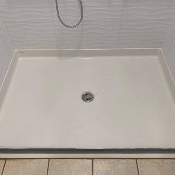 MASTER BATHROOM - Conversion to Handicap Walk-In Shower with Wave Tile