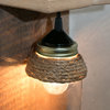 Barn Wood Mason Jar Light Fixture, With Rope Detail