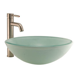 Tea Green Glass Vessel Sink - Bathroom Sinks