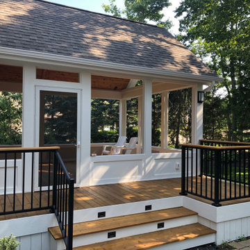 Cedar Porch and Deck Combination in Powell, OH