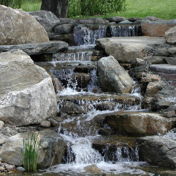 Natural looking waterfall and pond