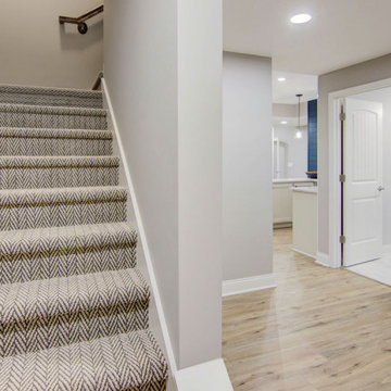Transitional Basement Finish Liberty, MO