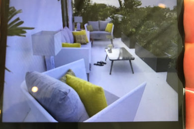 Inspiration for a contemporary balcony remodel in Miami