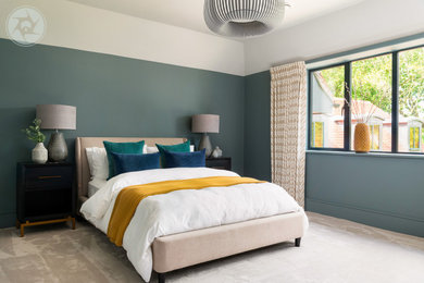 Modern bedroom in Oxfordshire.