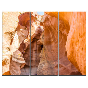 "Antelope Canyon Sandstone" Photo Canvas Art Print, 3 Panels, 36"x28"