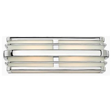 Winton Bath Two-Light in Chrome With Inside White Etched Panels Glass