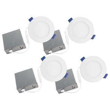 Slim Disk 4.25" Integrated LED Recessed Kit, 4-Pack