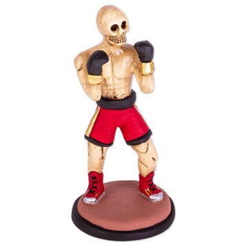 NOVICA Boxing Champion And Ceramic Figurine