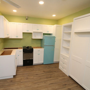 Custom Modern Kitchen Cabinets with Shaker Doors and Specialty Hardware