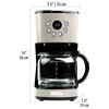 Dorset Modern 12-Cup Programmable Coffee Maker with Strength Control, Putty