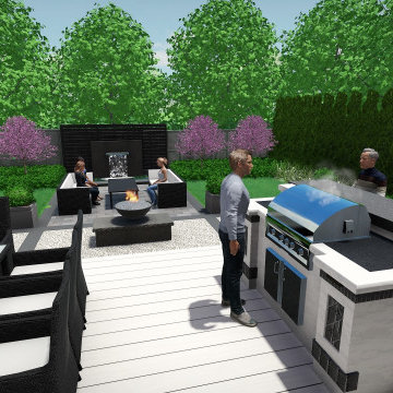 Rosedale Backyard Modern Formal Landscape Design