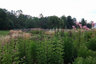 Inspiration for a huge traditional full sun backyard garden path in Burlington.