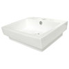 Fauceture Plaza Semi-Recessed Bathroom Sink With White Finish EV4024