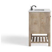Legion Bath Vanity, Single Sink, 36", Natural, Freestanding