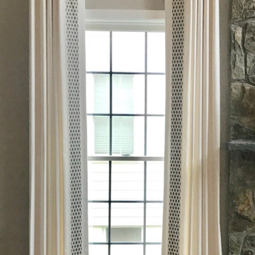 Custom drapery panels with banding