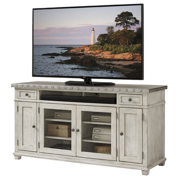 Emma Mason Signature Rich Bay Shadow Valley Media Console in Light Oyster Shell