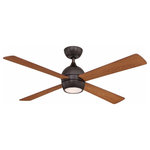 Fanimation Fans - Fanimation Fans FP7652DZ Kwad - 52" Ceiling Fan with Light Kit - Fanimation continues to elevate the style you've cKwad 52" Ceiling Fan Dark Bronze Cherry/D *UL Approved: YES Energy Star Qualified: n/a ADA Certified: n/a  *Number of Lights: Lamp: 1-*Wattage:18w LED Module bulb(s) *Bulb Included:Yes *Bulb Type:LED Module *Finish Type:Dark Bronze