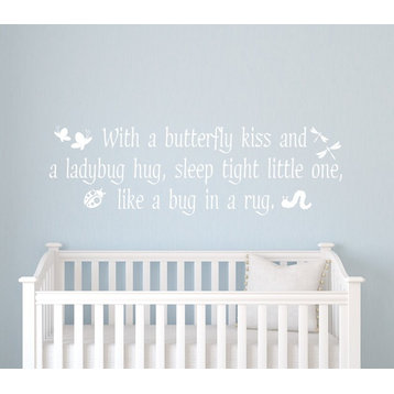 Butterfly Kisses Wall Decal, 16", Dark Blue