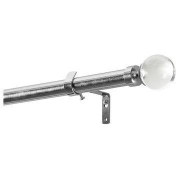 Glass Sphere Extendable Metal Rod Set, 52" 144", Nickel