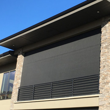 Exterior Solar Shades - Motorized and Manual