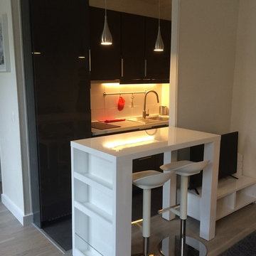 Rénovation d'un studio avec balcon sur les toits de Paris