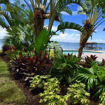Melbourne Beach Pool Landscaping Before and After
