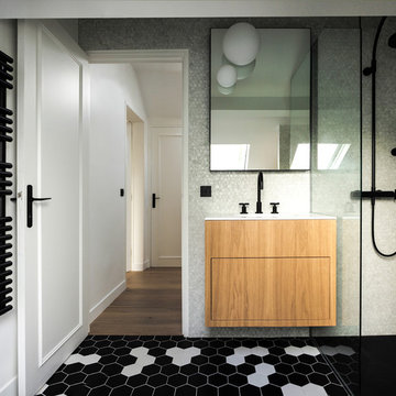 rénovation de maison à Créteil - la salle de bain sous pente