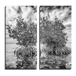 Ready2HangArt - "Silent Movement" 2-Piece Canvas Art Set By Bruce Bain, 24"x12" - Prints And Posters