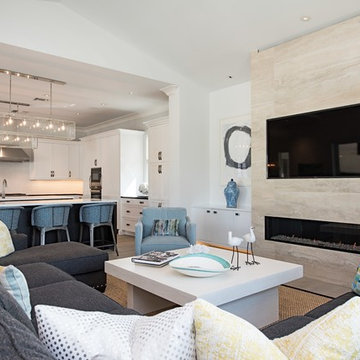 Beach Style Family Room