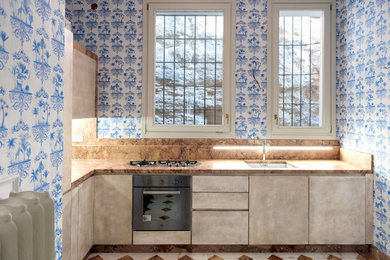 Immagine di una cucina bohémian