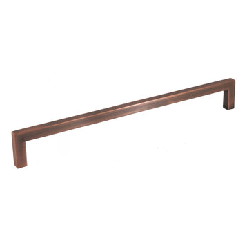 Celeste Square Bar Pull Cabinet Handle Antique Copper Solid Zinc, 10"