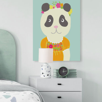 "Fancy Animals IV" Painting Print on Wrapped Canvas