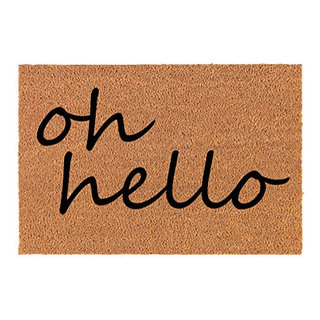 Coir Doormat Oh Hello Script (24