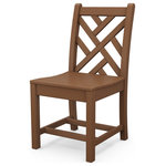 Polywood - Polywood Chippendale Dining Side Chair, Teak - Show off your exquisite sense of style with the POLYWOOD Chippendale Dining Side Chair. When paired with one of our traditional dining tables, this attractive chair adds both elegance and warmth to your outdoor entertaining space. Made in the USA and backed by a 20-year warranty, this durable chair is constructed of solid POLYWOOD lumber that won't splinter, crack, chip, peel or rot. It's also available in several fade-resistant colors, giving it the appearance of painted wood but without all the maintenance wood requires. That means no painting, staining or waterproofingever. You'll also appreciate how good this eco-friendly chair will look over the years as it resists stains, corrosive substances, salt spray and other environmental stresses.