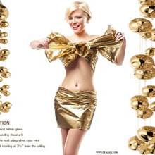 Gold bubble chandelier