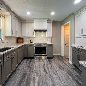 Gray and Cream Kitchen with Cambria Bellingham quartz countertops