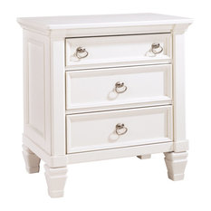 Mr Ira Peters Nightstands And Bedside Tables Houzz Ashley Furniture Home Pice Three Drawer Night Stand White Finish Nightstands And